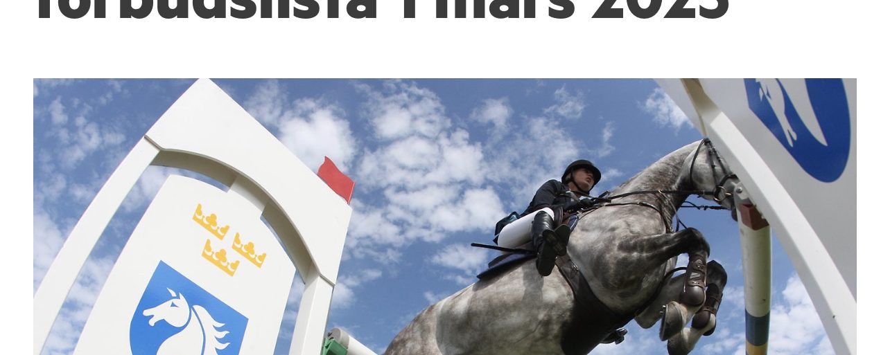 Ny karenstids- och förbudslista 1 mars 2023